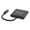 Mitmepordiline adapter Manhattan 154321 USB USB-C 2 HDMI-le USB-A ja 100 W toiteedastusega