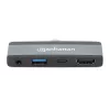 USB-C reisidokk Manhattan 190404 4 porti HDMI USB-A USB-C 3,5 mm
