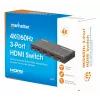 HDMI Switch 3x1 MANHATTAN 18G Automatic Manual IR Remote Control Must