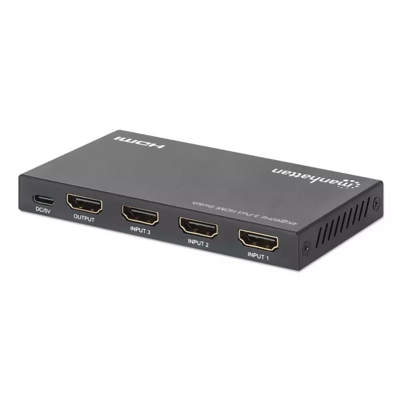 HDMI Switch 3x1 MANHATTAN 18G Automatic Manual IR Remote Control Must