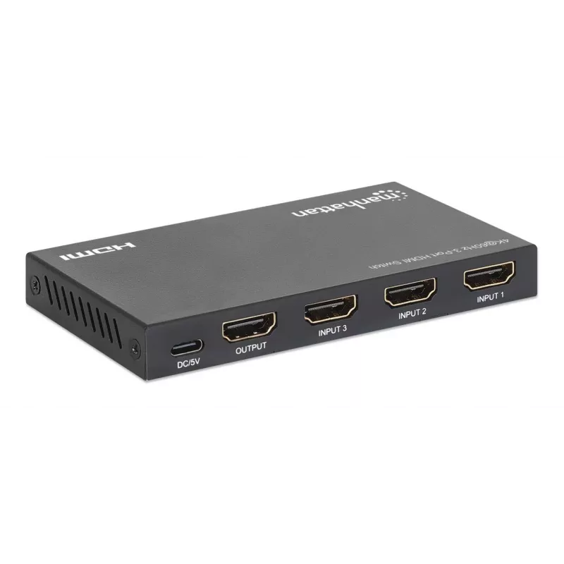 HDMI Switch 3x1 MANHATTAN 18G Automatic Manual IR Remote Control Must
