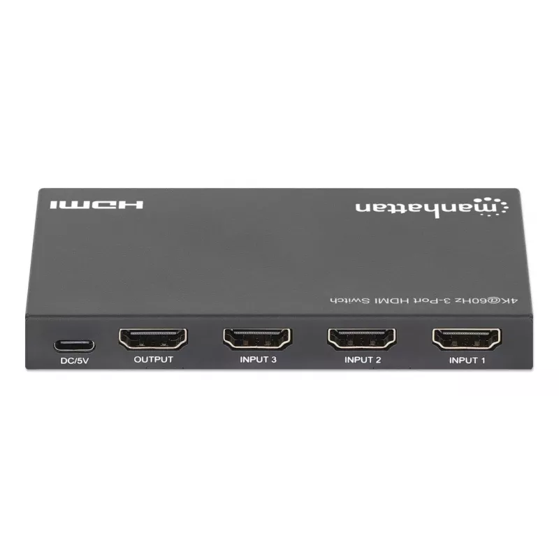HDMI Switch 3x1 MANHATTAN 18G Automatic Manual IR Remote Control Must