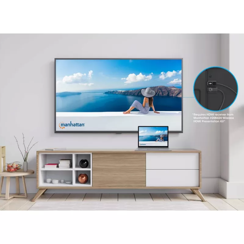 AV saatja Manhattan 208444 Must 1920x1080 30 m Juhtmevaba USB-C