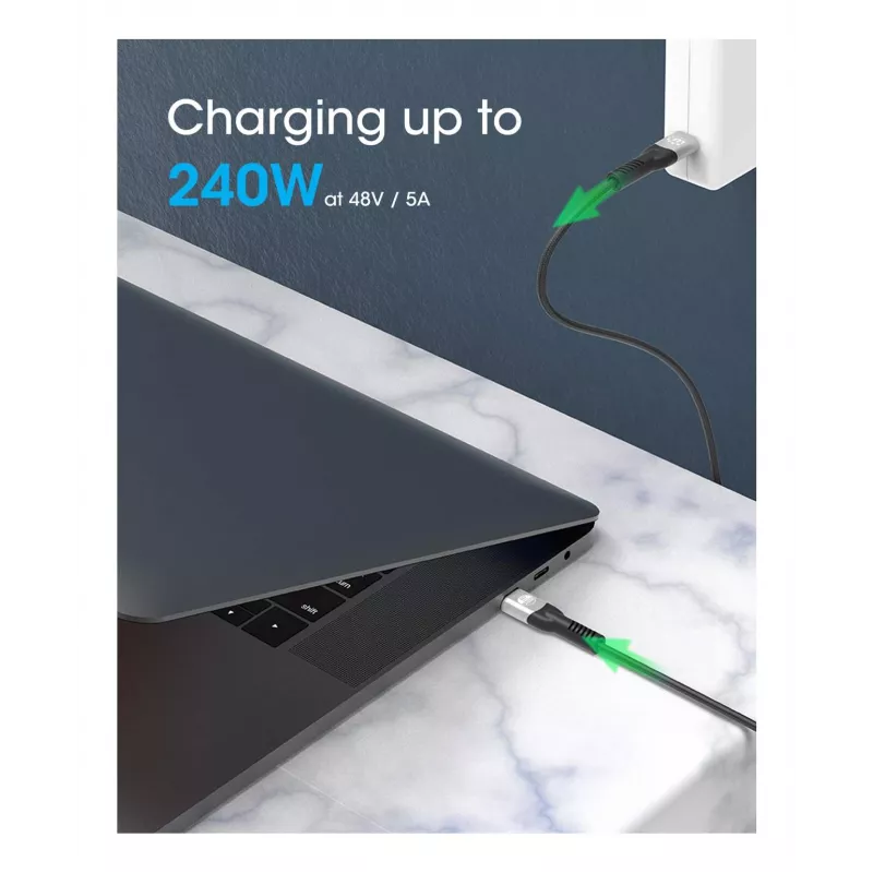 USB-C isane - USB-C isane kaabel Manhattan 2m USB4 Gen 3x2 8K 60Hz