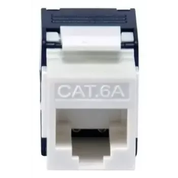 Keystone-moodul Cat.6A varjestamata, tööriistavaba, EQUIP 769227, RJ-45, lame, valge, 8 tk