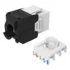 Keystone-moodul Cat.6A varjestamata, tööriistavaba, EQUIP 769227, RJ-45, lame, valge, 8 tk