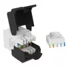 Keystone-moodul Cat.6A varjestamata, tööriistavaba, EQUIP 769227, RJ-45, lame, valge, 8 tk