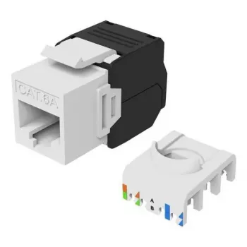 Keystone-moodul Cat.6A varjestamata, tööriistavaba, EQUIP 769227, RJ-45, lame, valge, 8 tk