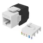 Keystone-moodul Cat.6A varjestamata, tööriistavaba, EQUIP 769227, RJ-45, lame, valge, 8 tk
