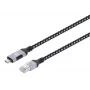 Manhattan USB-C kuni Gigabit võrk Ethernet RJ45 kaabel 2m Must/Hõbedane