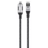 Manhattan USB-C kuni Gigabit võrk Ethernet RJ45 kaabel 2m Must/Hõbedane