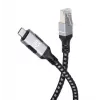Manhattan USB-C kuni Gigabit võrk Ethernet RJ45 kaabel 2m Must/Hõbedane