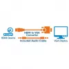 Manhattan HDMI-VGA (heli) muundurkaabel, 1080p, 30 cm, isane–emane, Micro-USB toitesisend lisatoiteks vajadusel, must, kolmeaastane garantii