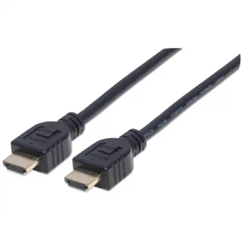 Manhattan HDMI 4K@60Hz kaabel Ethernetiga – CL3 reitinguga, 1 m, sobib seinasiseseks paigalduseks, kõigile 4K ja 1080p/HD kasutusteks – uuendage kohe või olge valmis, kui vajate, isane–isane, must, Ultra HD 4k x 2k, eluaegne garantii, esmaklassiline kiire
