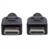 Manhattan HDMI 4K@60Hz kaabel Ethernetiga – CL3 reitinguga, 1 m, sobib seinasiseseks paigalduseks, kõigile 4K ja 1080p/HD kasutusteks – uuendage kohe või olge valmis, kui vajate, isane–isane, must, Ultra HD 4k x 2k, eluaegne garantii, esmaklassiline kiire