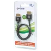 Manhattan HDMI kaabel Ethernetiga (ülipuhas), 4K@60Hz (Premium High Speed), 0,5 m, isane-isane, must, Ultra HD 4k x 2k, täielikult varjestatud, kullatud kontaktid, eluaegne garantii