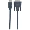 Manhattan HDMI-DVI-D 24+1 kaabel, 3 m, isane-isanele, must, kahe kanaliga, ühildub DVD-D-ga, eluaegne garantii, võrdväärne HDDVIMM3M-ga