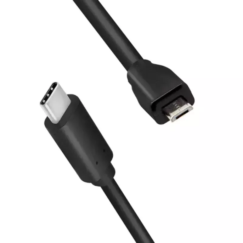 LogiLink CU0196 USB-kaabel USB 2.0 0,5 m USB C Micro-USB B Must