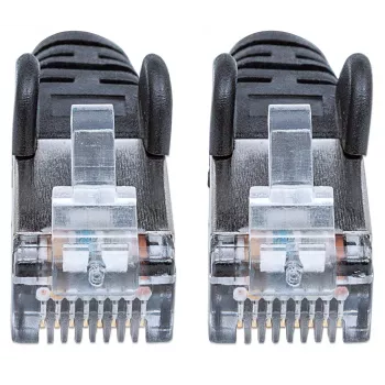 Intellinet võrguparanduskaabel, Cat6, 5 m, must, vask, S/FTP, LSOH / LSZH, PVC, RJ45, kullatud kontaktidega, tõmbevaba, varas, eluaegne garantii