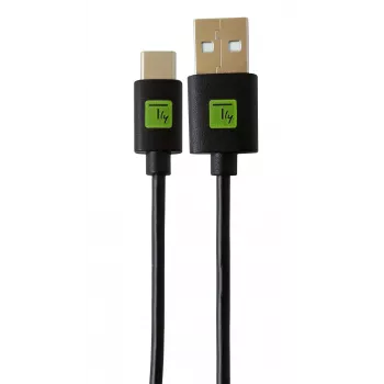 Techly ICOC MUSB20-CMAM01T USB-kaabel USB 2.0 0,1 m USB A USB C Must