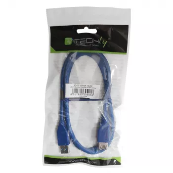 Techly pikenduskaabel USB 3.0 A-pistik / A-pesa 1m sinine ICOC U3-AA-10-EX