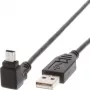 Techly USB 2.0 kaabel A-pistik / Mini B-pistik 90° 1,8 m must ICOC MUSB-AA-018ANG