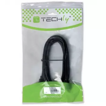 Techly USB 2.0 kaabel A-pistik / Mini B-pistik 90° 1,8 m must ICOC MUSB-AA-018ANG
