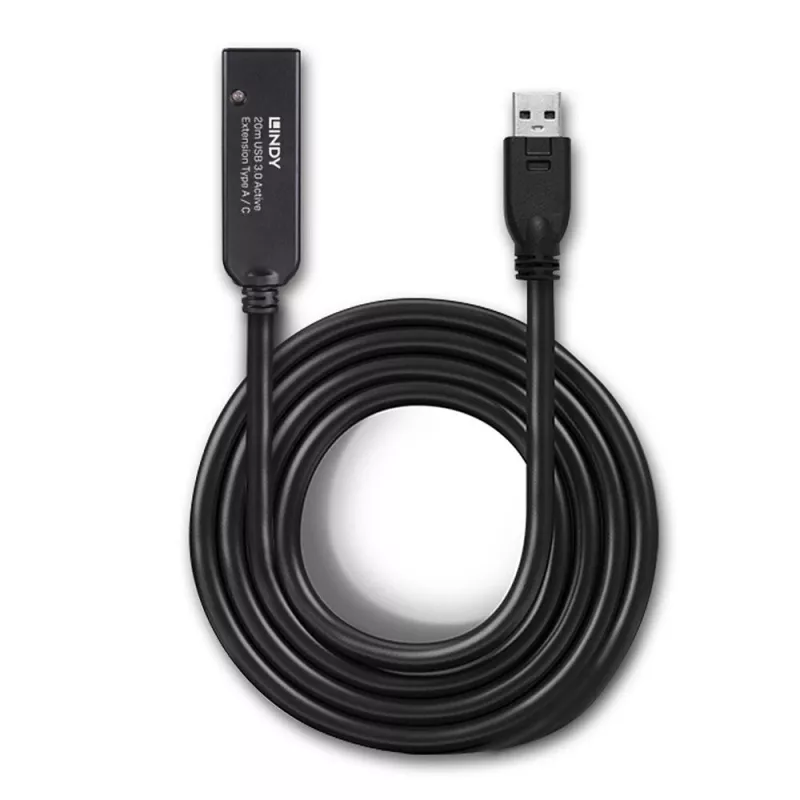 Lindy 20 m USB 3.0 aktiivpikenduskaabel, tüüp A -> C