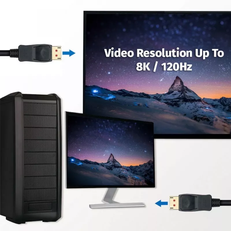 Techly ICOC DSP-A14-030NT DisplayPort-kaabel 3 m Must
