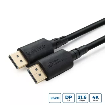 DisplayPort-kaabel MicroConnect MC-DP-MMG-500LSZH, 4K, DisplayPort 1.2, 5,0 m, LSZH-kest