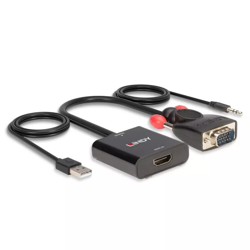 VGA ja Audio HDMI muundur Lindy 38284