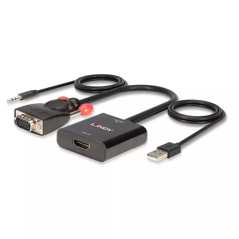 VGA ja Audio HDMI muundur Lindy 38284