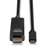 Lindy 5m USB Type C HDMI 4K60 adapterkaabel koos HDR-iga