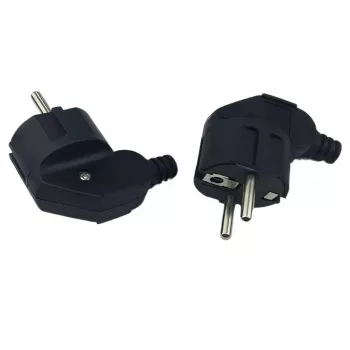 MicroConnect MC-GRUA-B nurga-Schuko-pistik, must