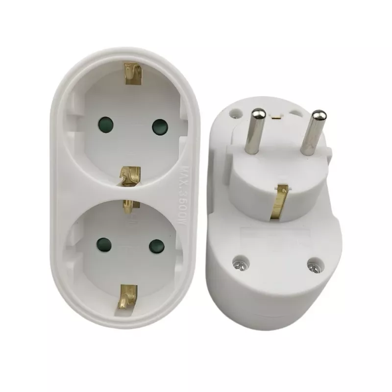 Jagaja MicroConnect PESCHPLUG2 — Schuko võrgupistikupesa adapter kahe väljundiga