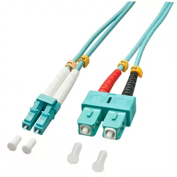 Lindy 2.0m OM3 LC - SC Dupleks InfiniBand/kiudoptiline kaabel 2 m Türkiis
