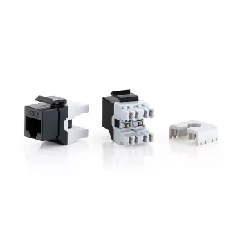 Equip Cat.6 varjestamata keystone-pesa LSA, 8 tk/pakend, lame, must, LSA, LSA, kuldne, 23/26
