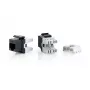 Equip Cat.6 varjestamata keystone-pesa LSA, 8 tk/pakend, lame, must, LSA, LSA, kuldne, 23/26