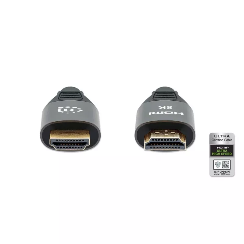 HDMI-kaabel Manhattan 8K@60Hz 1m punutud isane-isanele must