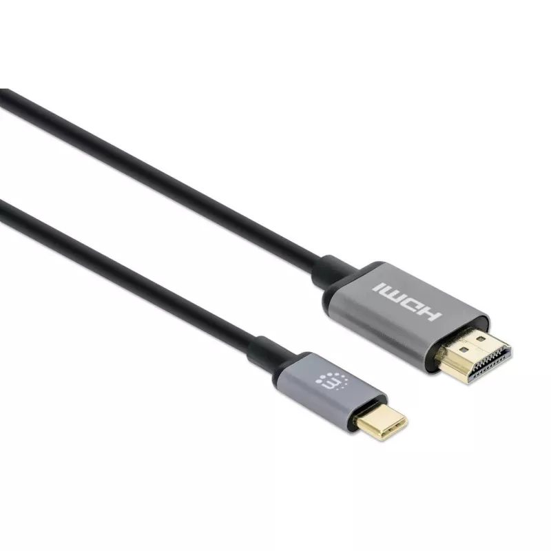 Manhattan USB-C HDMI-kaabel, 4K@60Hz, 1m, Must, Isane-Isane, Kolmeaastane garantii, Vastab tootele CDP2HD2MBNL