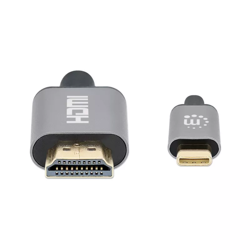 Manhattan USB-C HDMI-kaabel, 4K@60Hz, 1m, Must, Isane-Isane, Kolmeaastane garantii, Vastab tootele CDP2HD2MBNL