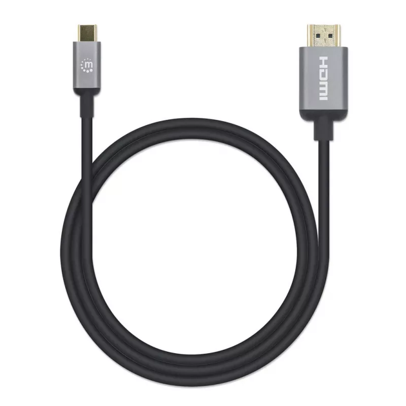 Manhattan USB-C HDMI-kaabel, 4K@60Hz, 1m, Must, Isane-Isane, Kolmeaastane garantii, Vastab tootele CDP2HD2MBNL