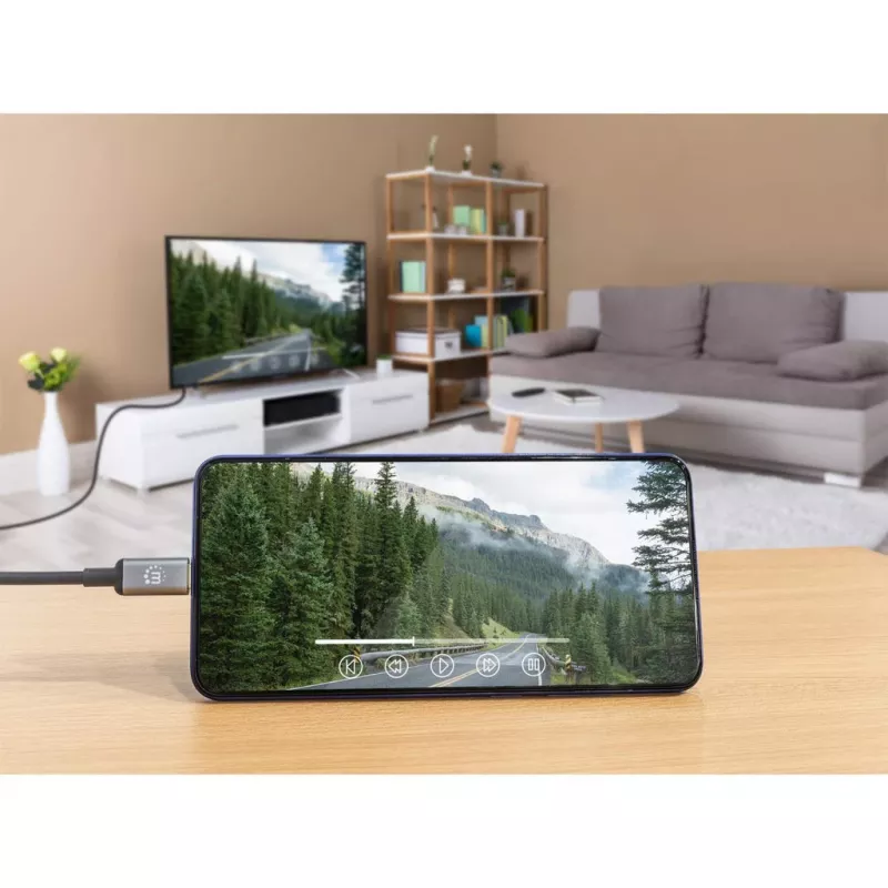 Manhattan USB-C HDMI-kaabel, 4K@60Hz, 1m, Must, Isane-Isane, Kolmeaastane garantii, Vastab tootele CDP2HD2MBNL