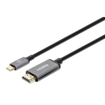 Manhattan USB-C–HDMI-kaabel, 4K@60Hz, 2 m, must, isane–isane, kolmeaastane garantii, ekvivalentne CDP2HD2MBNL-iga