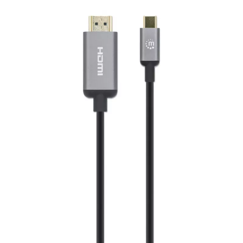 Manhattan USB-C–HDMI-kaabel, 4K@60Hz, 2 m, must, isane–isane, kolmeaastane garantii, ekvivalentne CDP2HD2MBNL-iga