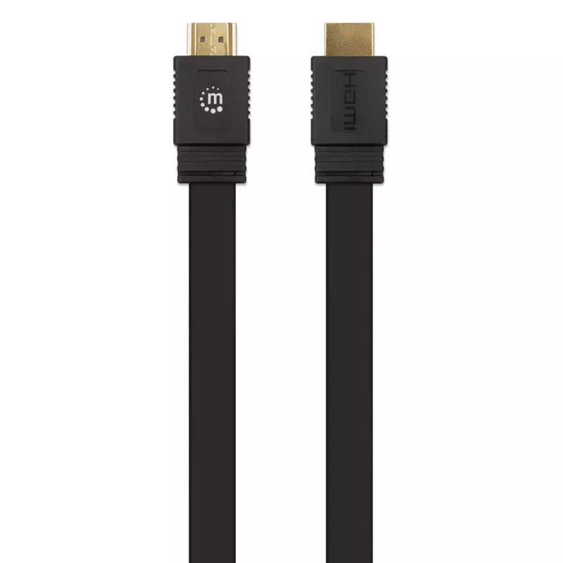 Manhattan HDMI kaabel Ethernetiga (lame), 4K@60Hz (Premium High Speed), 10 m, isane-isanele, must, Ultra HD 4k x 2k, täielikult varjestatud, kullatud kontaktid, eluaegne garantii