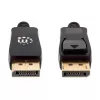Manhattan DisplayPort 1.4 kaabel, 8K@60Hz, 3m, punutud kaabel, isane-isaneni, riividega, täielikult varjestatud, must, eluaegne garantii, samaväärne DP14MM3M