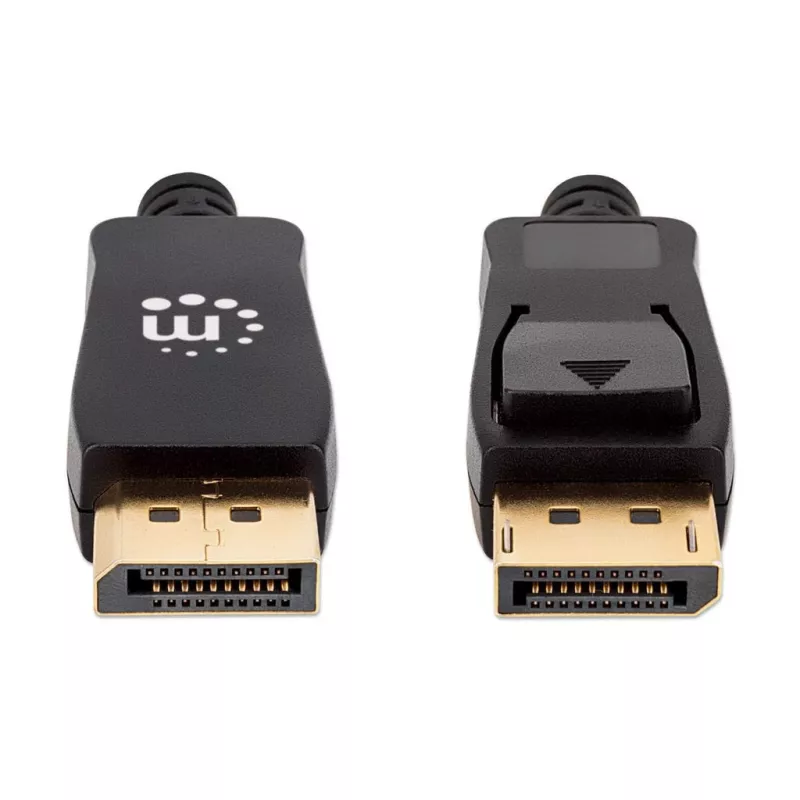 Manhattan DisplayPort 1.4 kaabel, 8K@60Hz, 3m, punutud kaabel, isane-isaneni, riividega, täielikult varjestatud, must, eluaegne garantii, samaväärne DP14MM3M