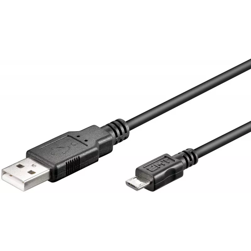 Microconnect USBABMICRO5 USB-kaabel USB 2.0 5 m USB A Micro-USB B Must