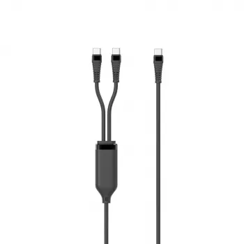 Microconnect MC-2XUSBC-100W USB-kaabel USB 2.0 1 m USB C Must